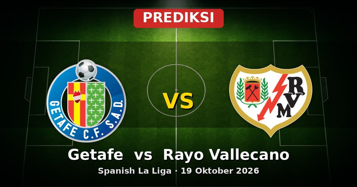 Prediksi Getafe vs Rayo Vallecano La Liga 19 Oktober 2026