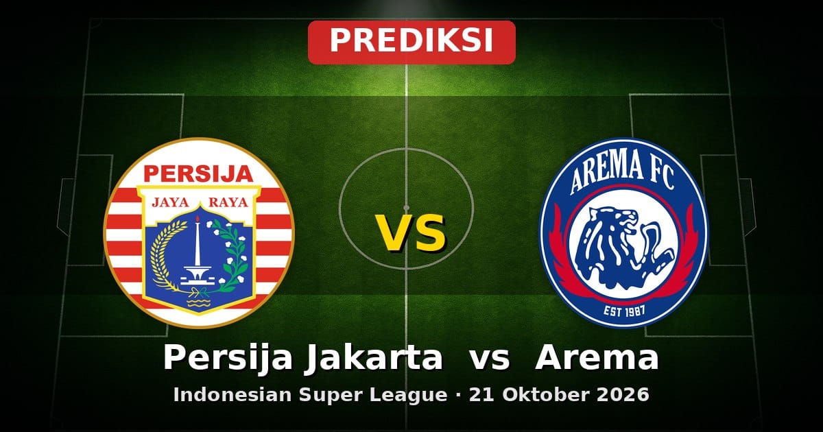Prediksi Persija Jakarta vs Arema: Duel Panas Indonesian Super League 21 Oktober
