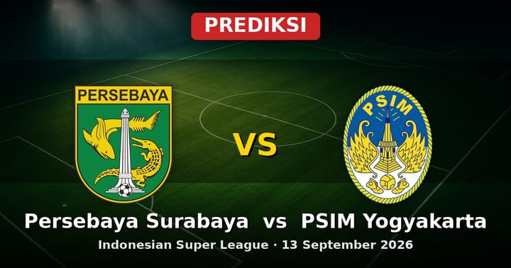 Prediksi Persebaya Surabaya vs PSIM Yogyakarta Liga Indonesia 13 Sept 2026