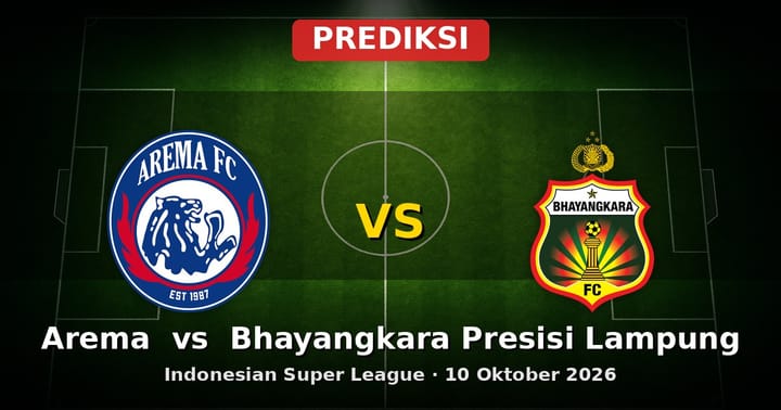Prediksi Arema vs Bhayangkara Presisi Lampung Liga Indonesia 10 Oktober 2026